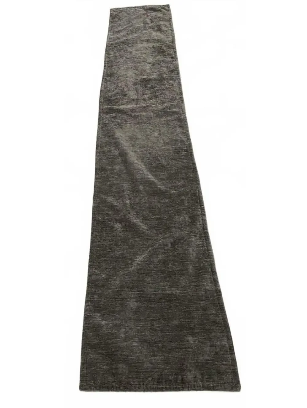 Gray Velvet Fabric Runner with Backing